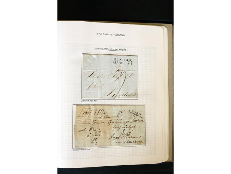 1856/67, wunderschöne kleine spezialisierte Sammlung, gestempelt, vielfach auf Briefstücken und Briefen, darin enthalten u.a.