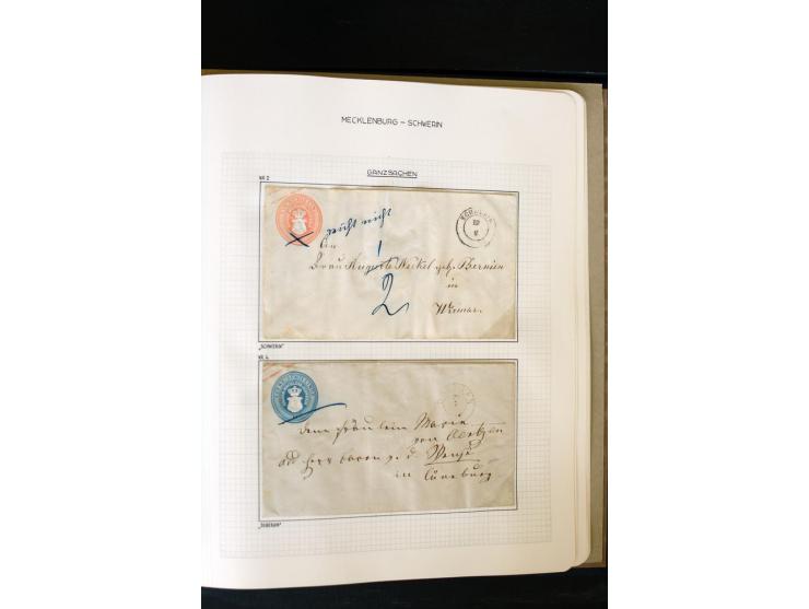 1856/67, wunderschöne kleine spezialisierte Sammlung, gestempelt, vielfach auf Briefstücken und Briefen, darin enthalten u.a.