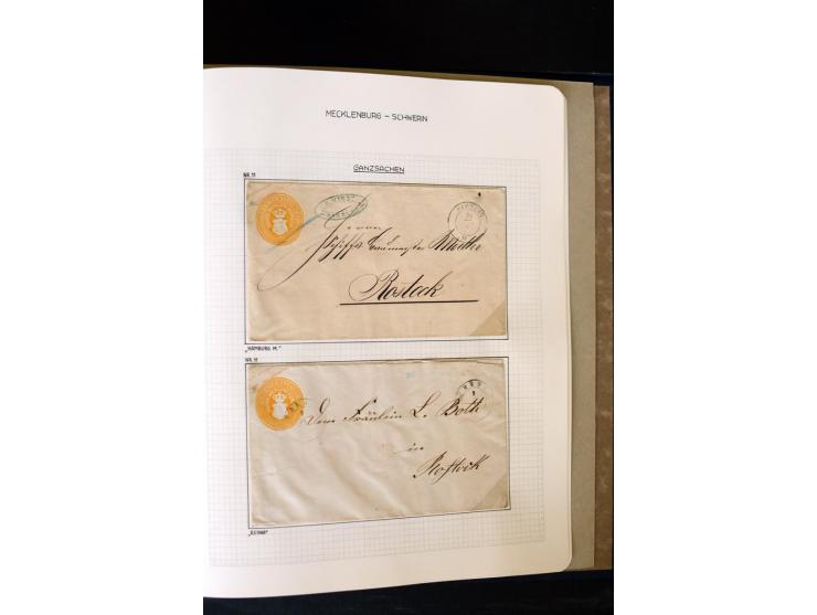 1856/67, wunderschöne kleine spezialisierte Sammlung, gestempelt, vielfach auf Briefstücken und Briefen, darin enthalten u.a.