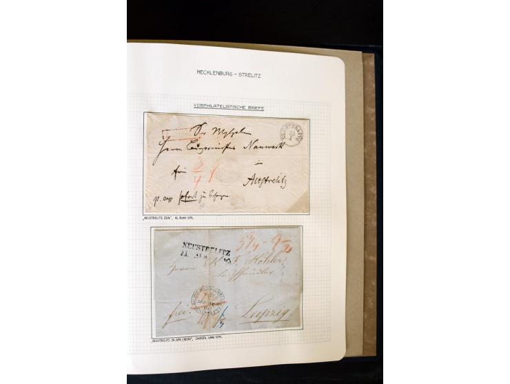 1856/67, wunderschöne kleine spezialisierte Sammlung, gestempelt, vielfach auf Briefstücken und Briefen, darin enthalten u.a.