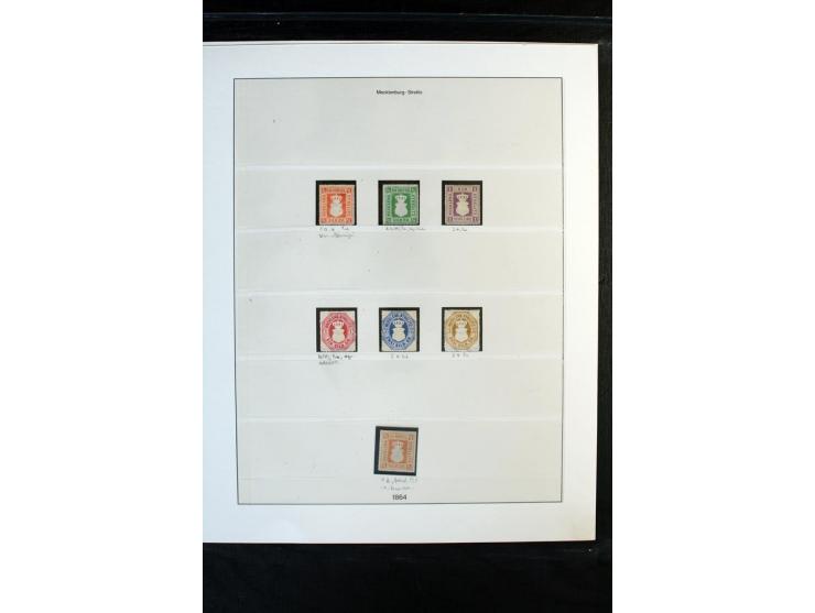 1856/64, ungebrauchte und gestempelte Sammlung, teils mehrfach gesammelt, mit einigen Briefen und Ganzsachen, dazu Strelitz u