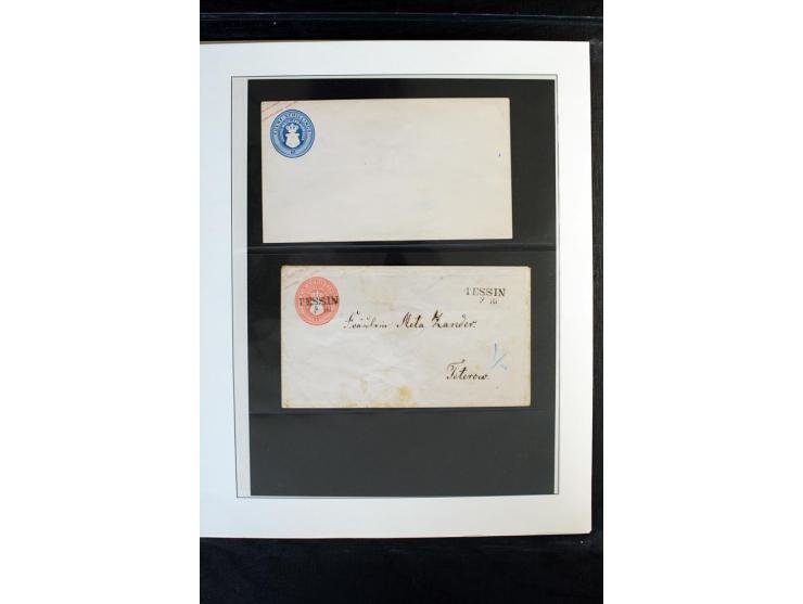 1856/64, ungebrauchte und gestempelte Sammlung, teils mehrfach gesammelt, mit einigen Briefen und Ganzsachen, dazu Strelitz u