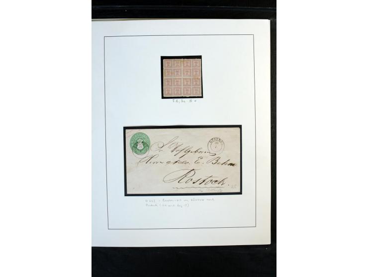 1856/64, ungebrauchte und gestempelte Sammlung, teils mehrfach gesammelt, mit einigen Briefen und Ganzsachen, dazu Strelitz u