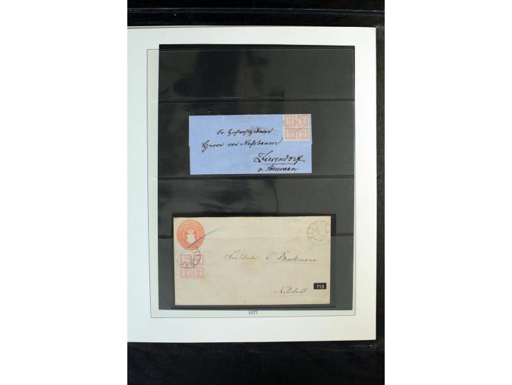 1856/64, ungebrauchte und gestempelte Sammlung, teils mehrfach gesammelt, mit einigen Briefen und Ganzsachen, dazu Strelitz u