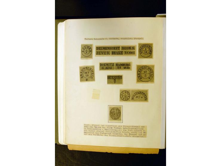1850/1859, umfangreiche gestempelte Sammlung der ersten 3 Ausgaben mit sehr vielen schönen Briefstücken, Paaren und Einheiten