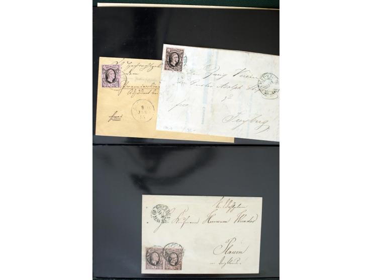 1799/1867, Sammlung mit 35 frankierten Briefen, 13 Ganzsachen und 2 Postscheinen, dabei Buntfrankaturen, Paare und 3er-Streif