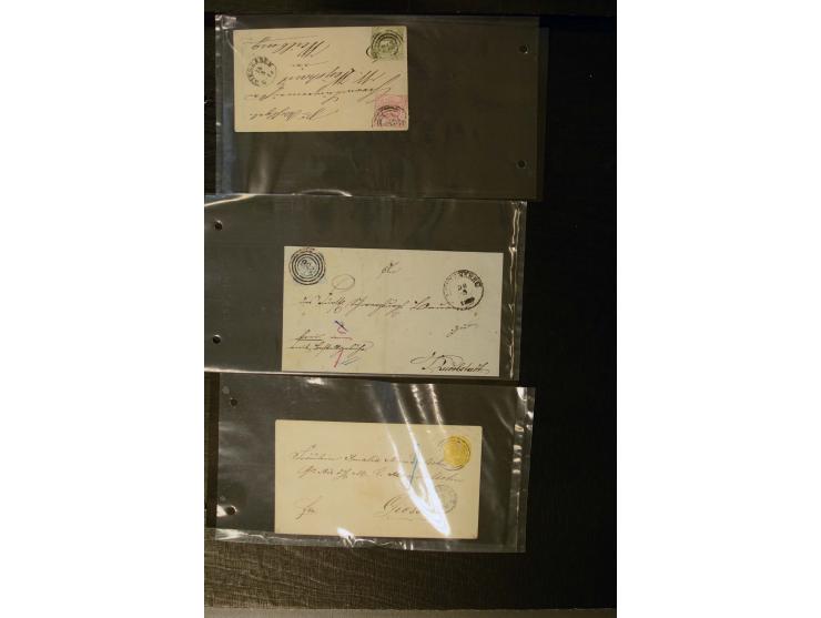 1852/64, schöne Sammlung mit über 70 Briefen, dabei zahlreiche bessere, z.B. Mi.-Nr. 39 auf Brief, Mi.-Nr. GAA 12 auf Faltbri