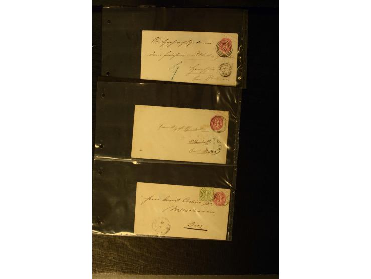 1852/64, schöne Sammlung mit über 70 Briefen, dabei zahlreiche bessere, z.B. Mi.-Nr. 39 auf Brief, Mi.-Nr. GAA 12 auf Faltbri