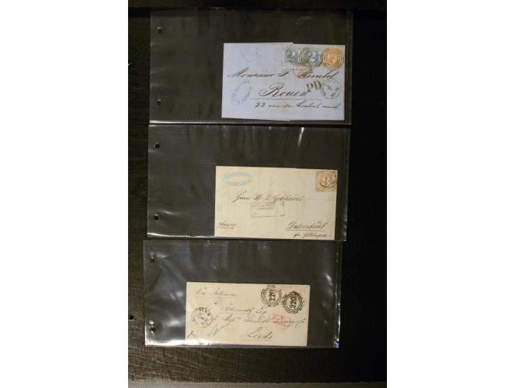 1852/64, schöne Sammlung mit über 70 Briefen, dabei zahlreiche bessere, z.B. Mi.-Nr. 39 auf Brief, Mi.-Nr. GAA 12 auf Faltbri