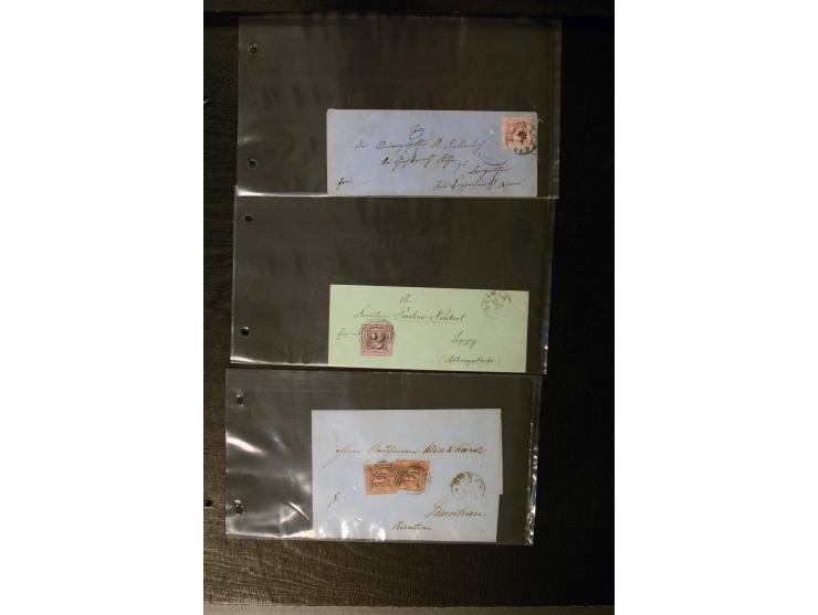 1852/64, schöne Sammlung mit über 70 Briefen, dabei zahlreiche bessere, z.B. Mi.-Nr. 39 auf Brief, Mi.-Nr. GAA 12 auf Faltbri