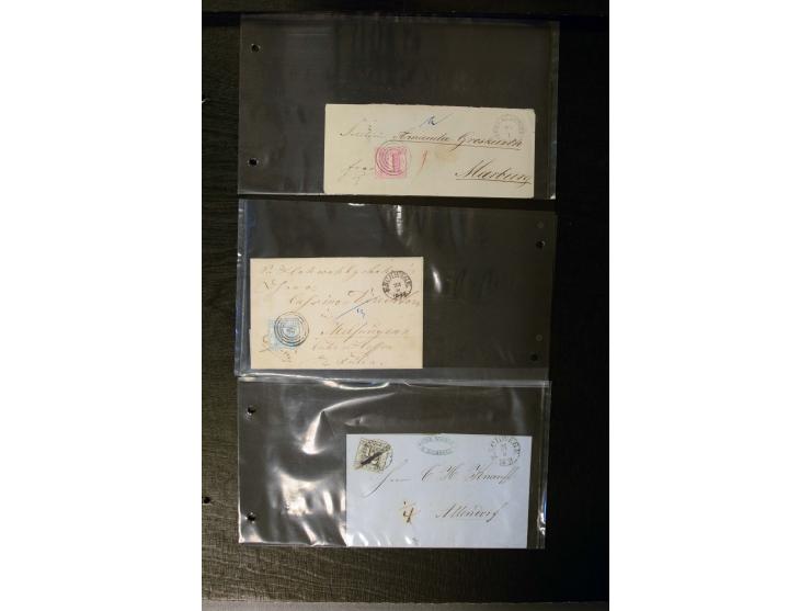 1852/64, schöne Sammlung mit über 70 Briefen, dabei zahlreiche bessere, z.B. Mi.-Nr. 39 auf Brief, Mi.-Nr. GAA 12 auf Faltbri