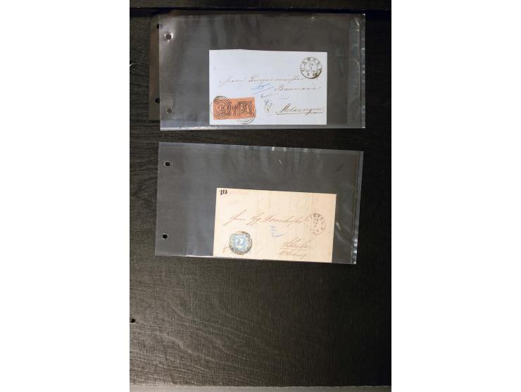 1852/64, schöne Sammlung mit über 70 Briefen, dabei zahlreiche bessere, z.B. Mi.-Nr. 39 auf Brief, Mi.-Nr. GAA 12 auf Faltbri