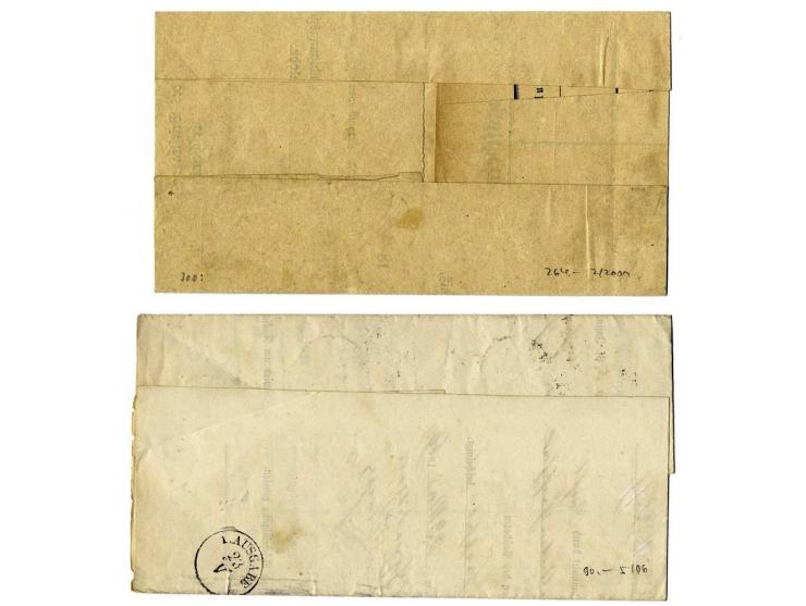 1868/69, Sachsen-Nummernstempel: Sammlung mit 15 Briefstücken und 2 Briefen, mit meist klaren und vollständigen Abschlägen, g