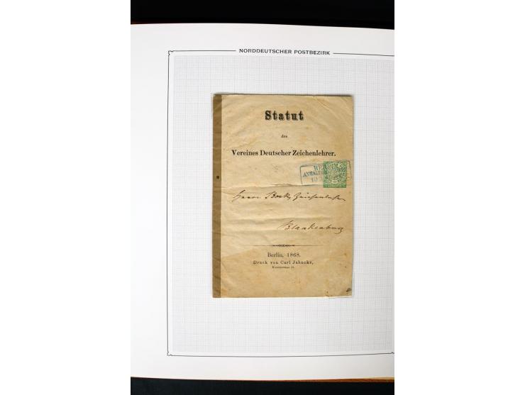 1868/70, Briefe-Sammlung der durchstochenen Ausgabe mit 84 Briefen und 2 Vorderseiten, nach Wertstufen als EF, MeF und MiF ge