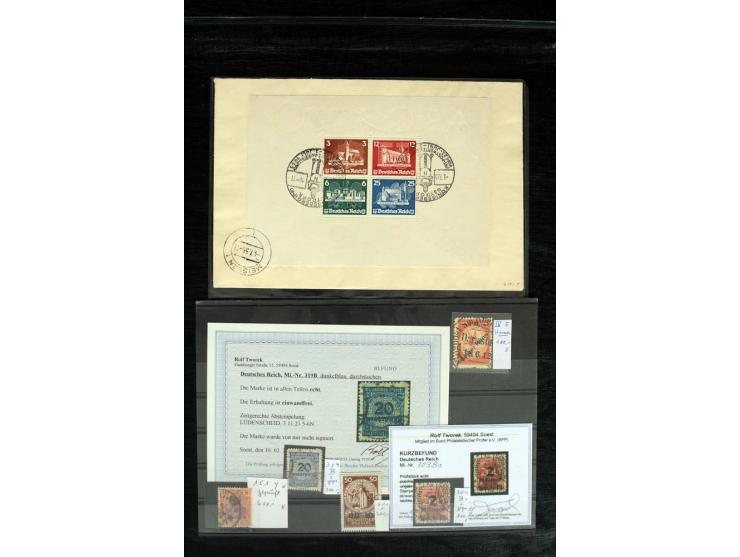 1872/1939, postfrischer,  ungebrauchter und gestempelter Bestand von meist hochwertigen Ausgaben, dabei u.a. Bl.1 (2), Bl.2 u