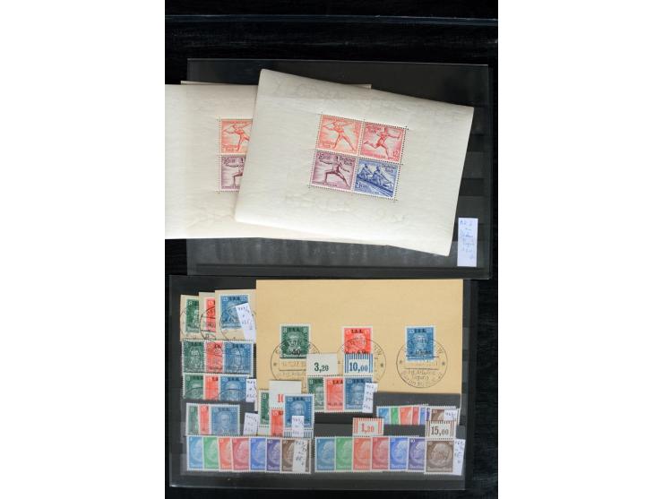 1872/1939, postfrischer,  ungebrauchter und gestempelter Bestand von meist hochwertigen Ausgaben, dabei u.a. Bl.1 (2), Bl.2 u