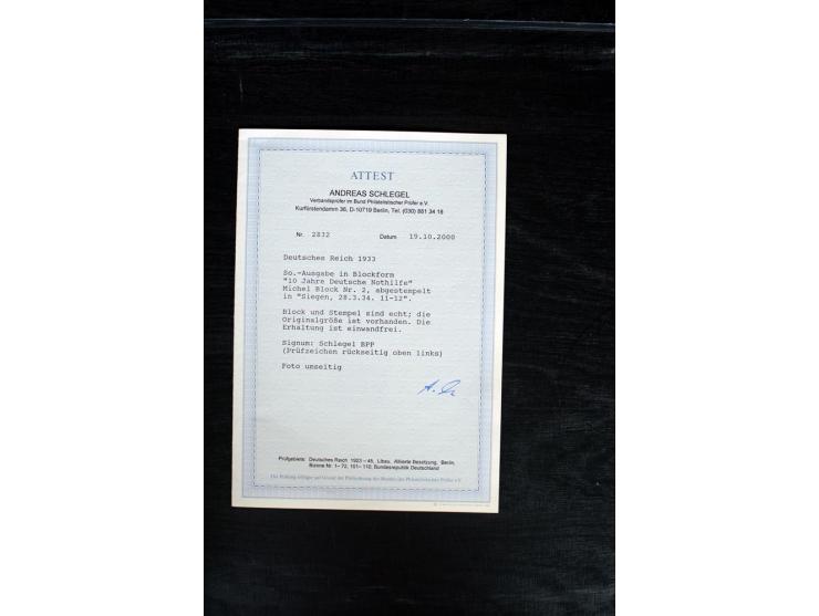 1872/1939, postfrischer,  ungebrauchter und gestempelter Bestand von meist hochwertigen Ausgaben, dabei u.a. Bl.1 (2), Bl.2 u