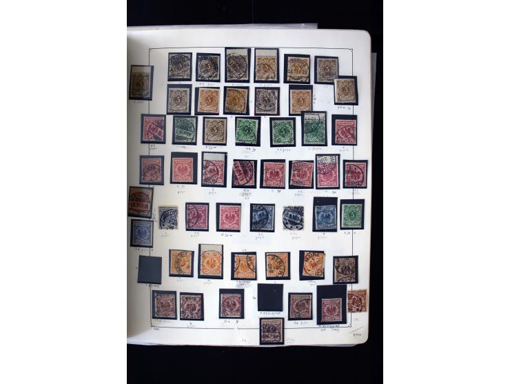 1872/1945, postfrische, ungebrauchte und gestempelte Sammlung mit u.a. Mi.-Nr. 12 gestempelt, 13 gestempelt, 21b, 30, 33aa (w
