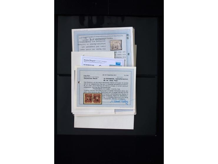 1872/1945, postfrische, ungebrauchte und gestempelte Sammlung mit u.a. Mi.-Nr. 12 gestempelt, 13 gestempelt, 21b, 30, 33aa (w