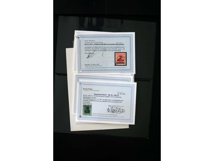 1872/1945, postfrische, ungebrauchte und gestempelte Sammlung mit u.a. Mi.-Nr. 12 gestempelt, 13 gestempelt, 21b, 30, 33aa (w