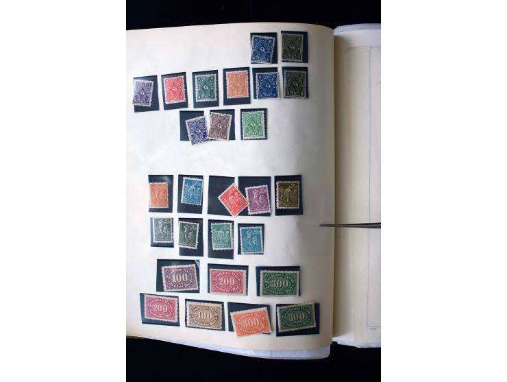 1872/1945, postfrische, ungebrauchte und gestempelte Sammlung mit u.a. Mi.-Nr. 12 gestempelt, 13 gestempelt, 21b, 30, 33aa (w