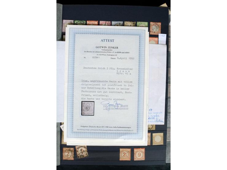 1872/1945, postfrische, ungebrauchte und gestempelte Sammlung, in den Hauptnummern weitgehend kpl., meist in beiden Erhaltung