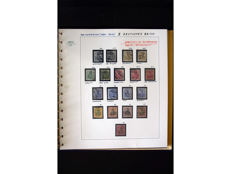 1872/1932, postfrische, ungebrauchte und gestempelte reichhaltige Sammlung in 2 Alben, oft doppelt gesammelt mit vielen besse