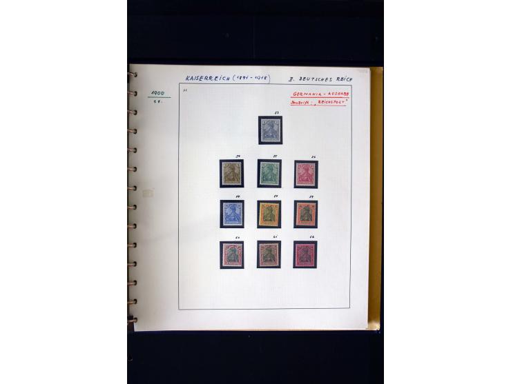 1872/1932, postfrische, ungebrauchte und gestempelte reichhaltige Sammlung in 2 Alben, oft doppelt gesammelt mit vielen besse
