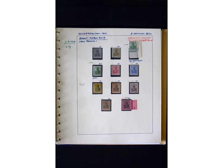 1872/1932, postfrische, ungebrauchte und gestempelte reichhaltige Sammlung in 2 Alben, oft doppelt gesammelt mit vielen besse