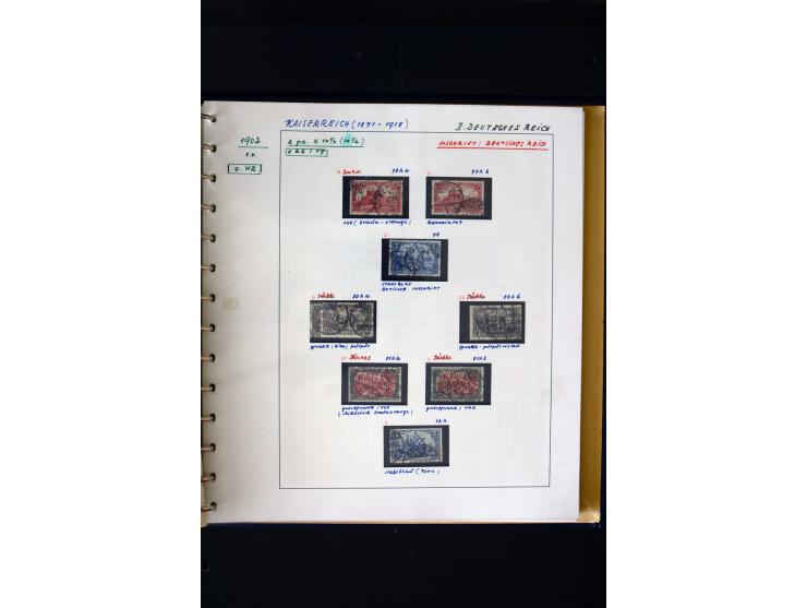 1872/1932, postfrische, ungebrauchte und gestempelte reichhaltige Sammlung in 2 Alben, oft doppelt gesammelt mit vielen besse