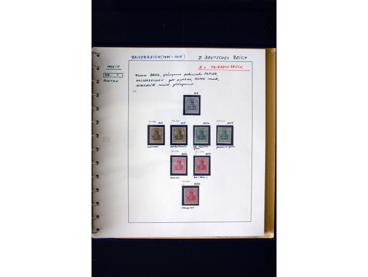 1872/1932, postfrische, ungebrauchte und gestempelte reichhaltige Sammlung in 2 Alben, oft doppelt gesammelt mit vielen besse