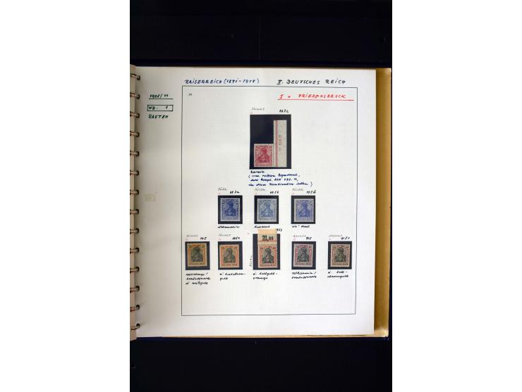 1872/1932, postfrische, ungebrauchte und gestempelte reichhaltige Sammlung in 2 Alben, oft doppelt gesammelt mit vielen besse