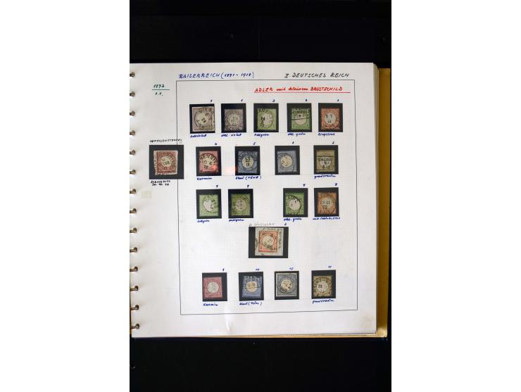 1872/1932, postfrische, ungebrauchte und gestempelte reichhaltige Sammlung in 2 Alben, oft doppelt gesammelt mit vielen besse