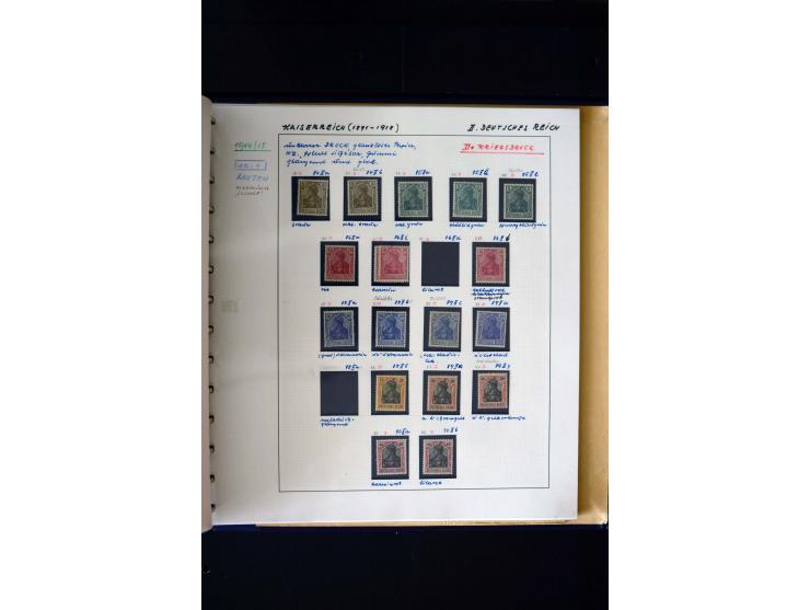 1872/1932, postfrische, ungebrauchte und gestempelte reichhaltige Sammlung in 2 Alben, oft doppelt gesammelt mit vielen besse