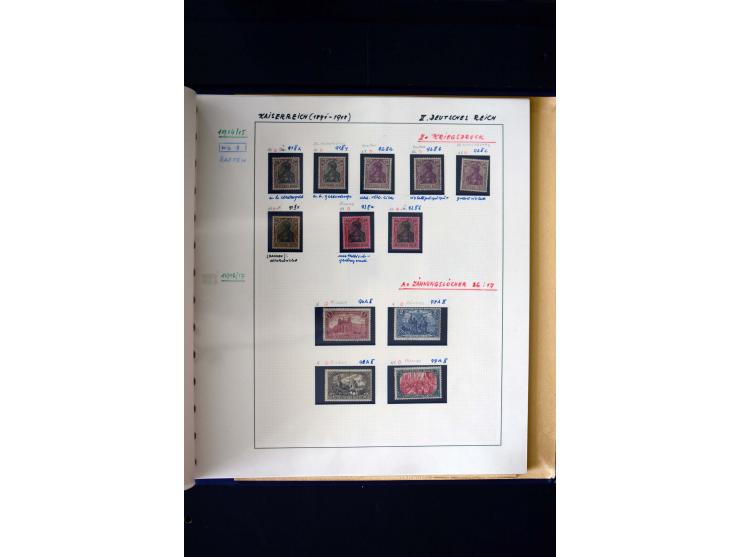 1872/1932, postfrische, ungebrauchte und gestempelte reichhaltige Sammlung in 2 Alben, oft doppelt gesammelt mit vielen besse