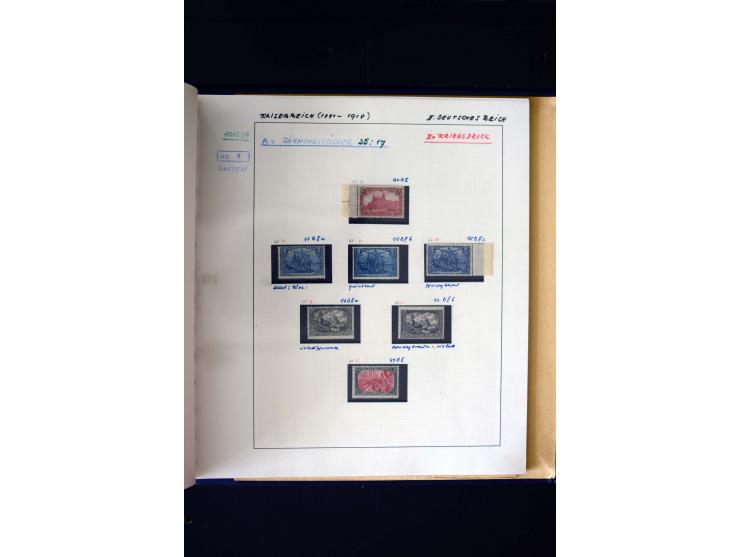 1872/1932, postfrische, ungebrauchte und gestempelte reichhaltige Sammlung in 2 Alben, oft doppelt gesammelt mit vielen besse
