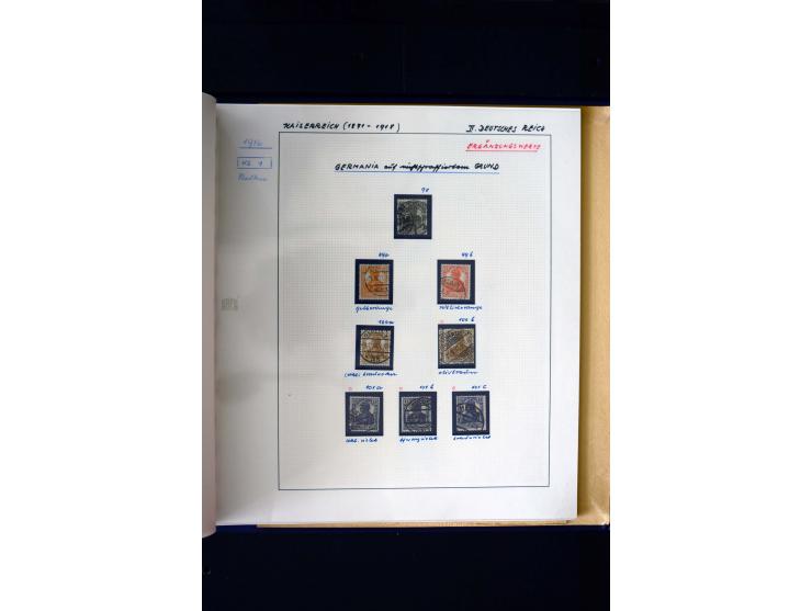 1872/1932, postfrische, ungebrauchte und gestempelte reichhaltige Sammlung in 2 Alben, oft doppelt gesammelt mit vielen besse