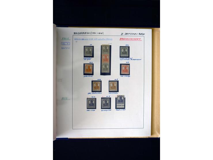1872/1932, postfrische, ungebrauchte und gestempelte reichhaltige Sammlung in 2 Alben, oft doppelt gesammelt mit vielen besse