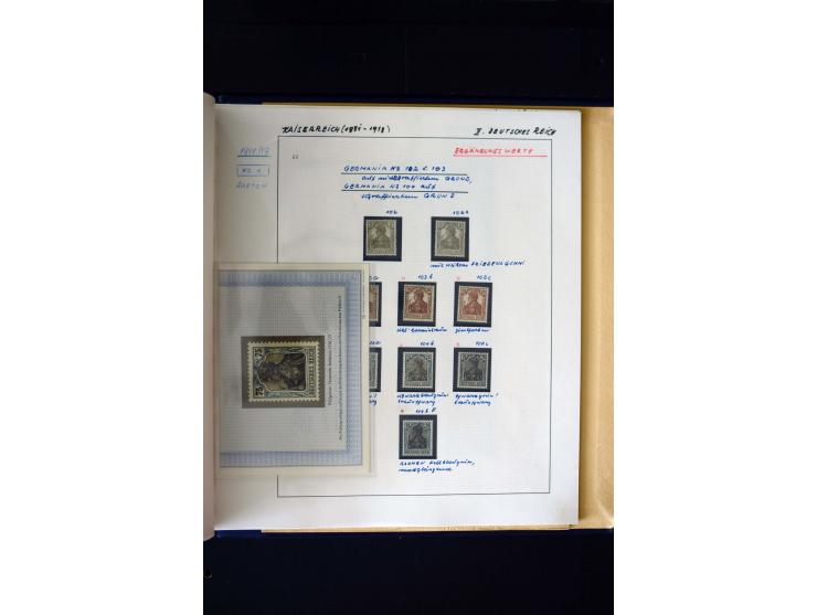 1872/1932, postfrische, ungebrauchte und gestempelte reichhaltige Sammlung in 2 Alben, oft doppelt gesammelt mit vielen besse