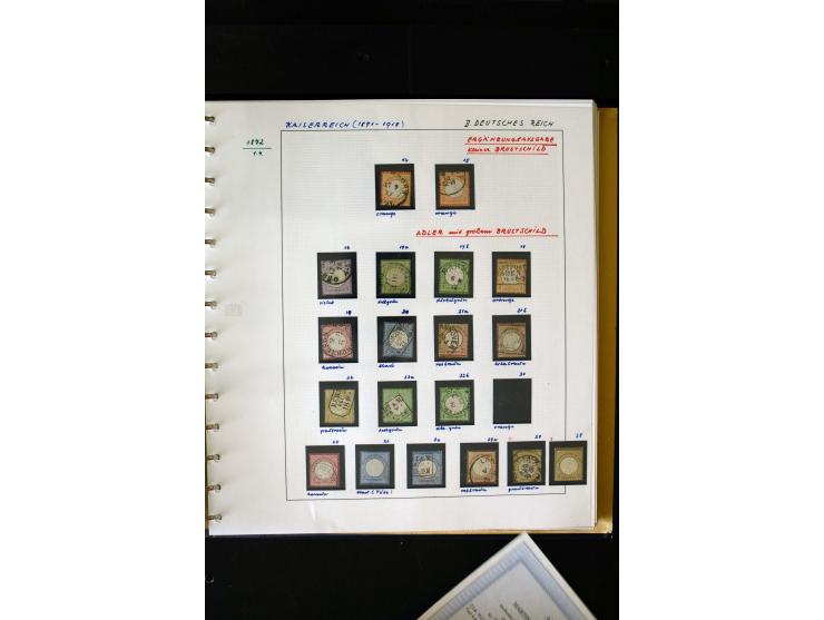 1872/1932, postfrische, ungebrauchte und gestempelte reichhaltige Sammlung in 2 Alben, oft doppelt gesammelt mit vielen besse