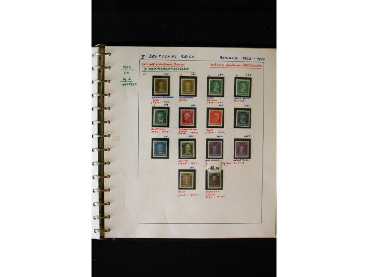 1872/1932, postfrische, ungebrauchte und gestempelte reichhaltige Sammlung in 2 Alben, oft doppelt gesammelt mit vielen besse