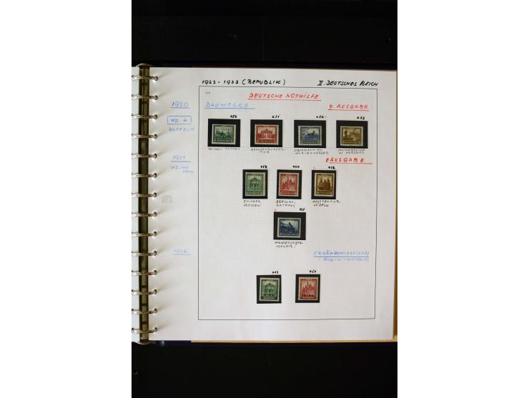 1872/1932, postfrische, ungebrauchte und gestempelte reichhaltige Sammlung in 2 Alben, oft doppelt gesammelt mit vielen besse
