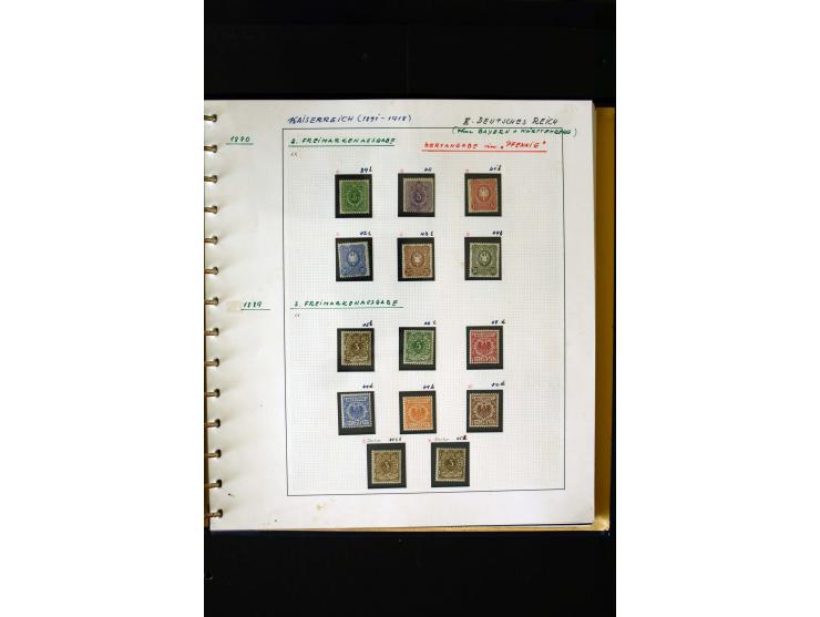 1872/1932, postfrische, ungebrauchte und gestempelte reichhaltige Sammlung in 2 Alben, oft doppelt gesammelt mit vielen besse