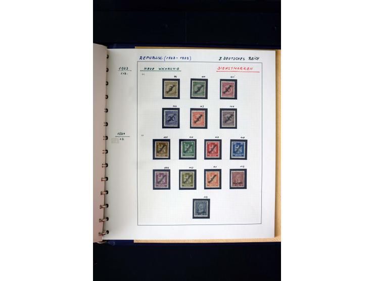 1872/1932, postfrische, ungebrauchte und gestempelte reichhaltige Sammlung in 2 Alben, oft doppelt gesammelt mit vielen besse