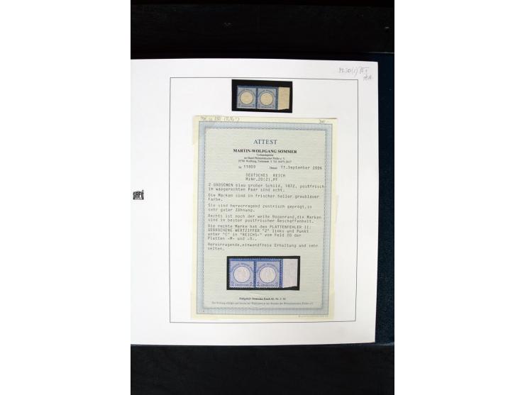 1872/75, Brustschild-Spezialsammlung mit ca. 165 Einzelmarken/Briefstücken und ca. 40 Briefen/Karten, dabei Mi.-Nr. 24, 28, 2