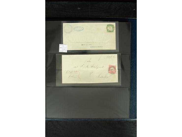 1872/75, Brustschild-Spezialsammlung mit ca. 165 Einzelmarken/Briefstücken und ca. 40 Briefen/Karten, dabei Mi.-Nr. 24, 28, 2