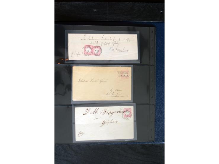 1872/75, Brustschild-Spezialsammlung mit ca. 165 Einzelmarken/Briefstücken und ca. 40 Briefen/Karten, dabei Mi.-Nr. 24, 28, 2