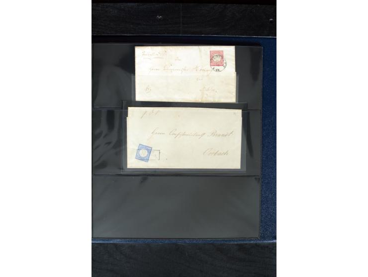 1872/75, Brustschild-Spezialsammlung mit ca. 165 Einzelmarken/Briefstücken und ca. 40 Briefen/Karten, dabei Mi.-Nr. 24, 28, 2