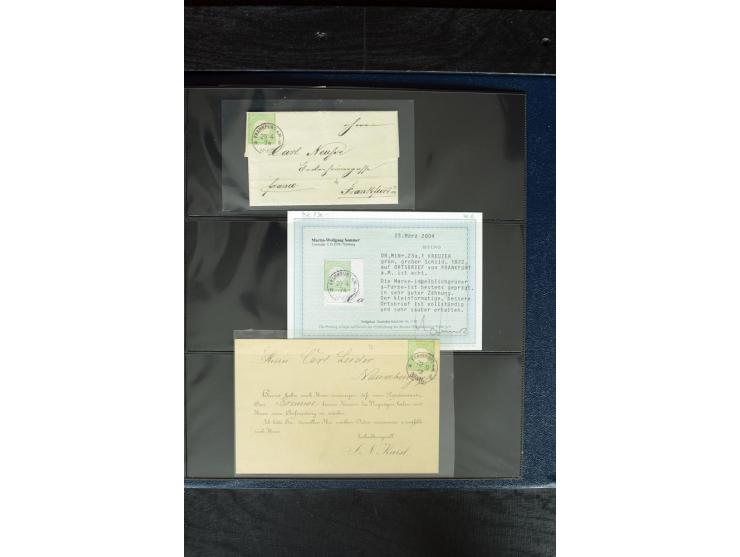 1872/75, Brustschild-Spezialsammlung mit ca. 165 Einzelmarken/Briefstücken und ca. 40 Briefen/Karten, dabei Mi.-Nr. 24, 28, 2