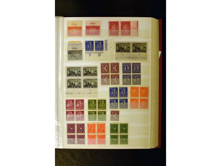 1872/1945, 2 Steckbücher voll mit oft besserem Material ab Brustschild bis Zusammendrucke III. Reich, dabei viel Pfennige bis